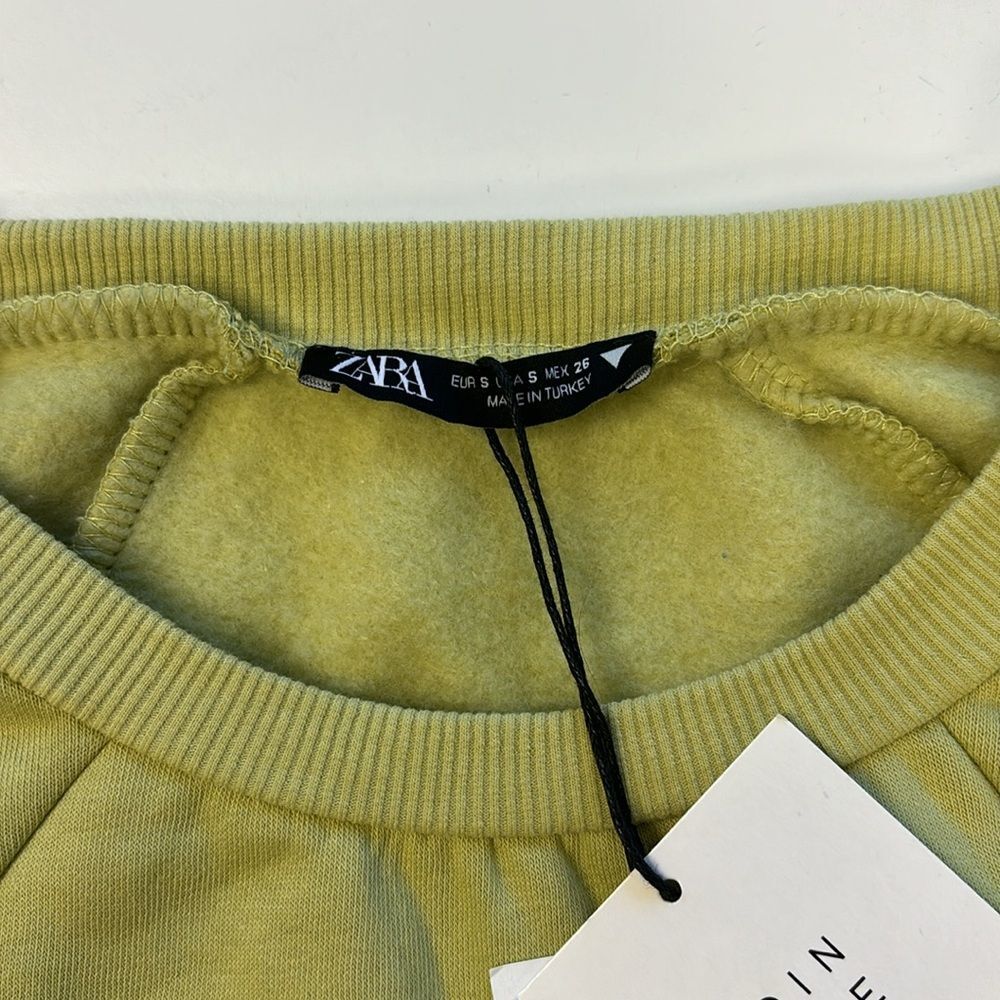 Zara Women's Fleece Crop Top Gym Style Sleeveless Size S - Picture 4 of 5